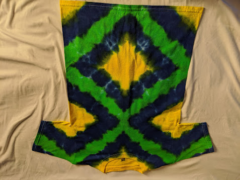 Tie Dyed Tee Shirt, Size S, Hanes, 100% Cotton
