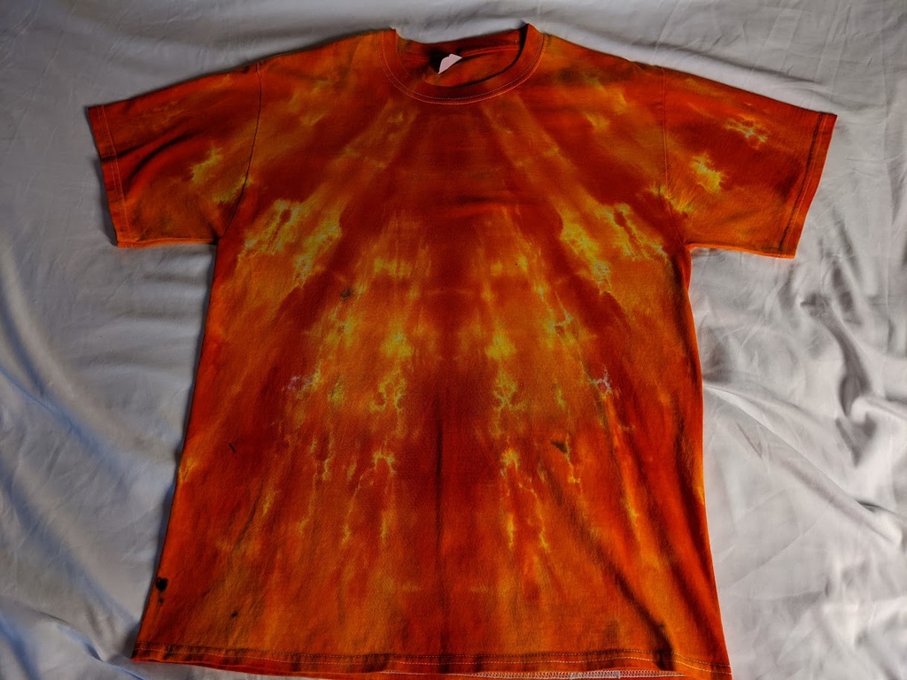 Tie Dyed Tee Shirt, Size M, Hanes, 100% Cotton